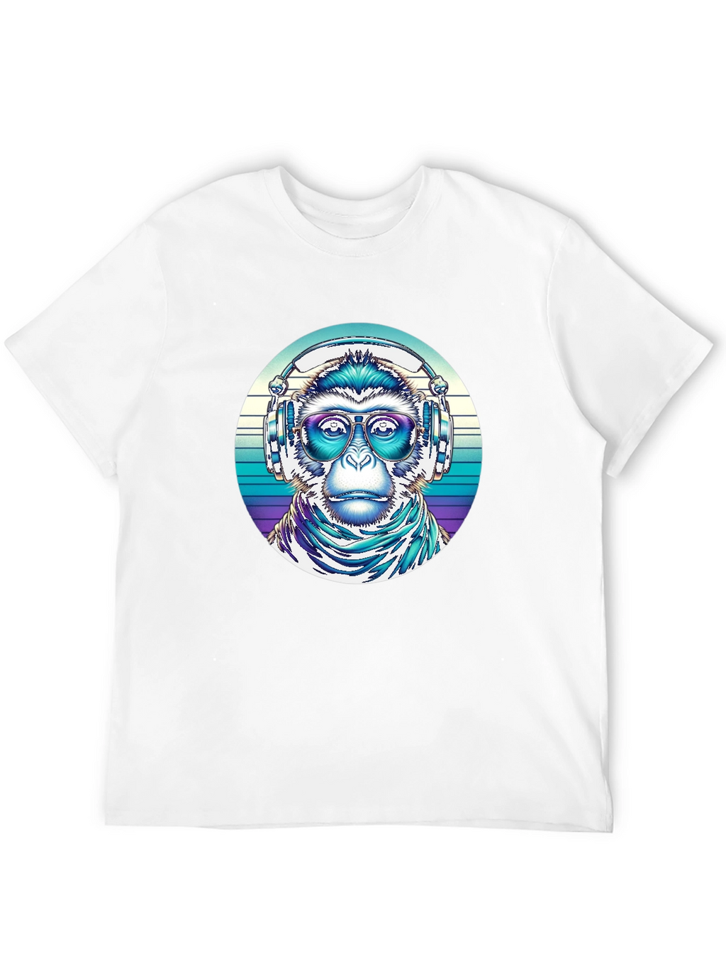 Monkey DJ Graphic Tee - Cool Retro Vibe!