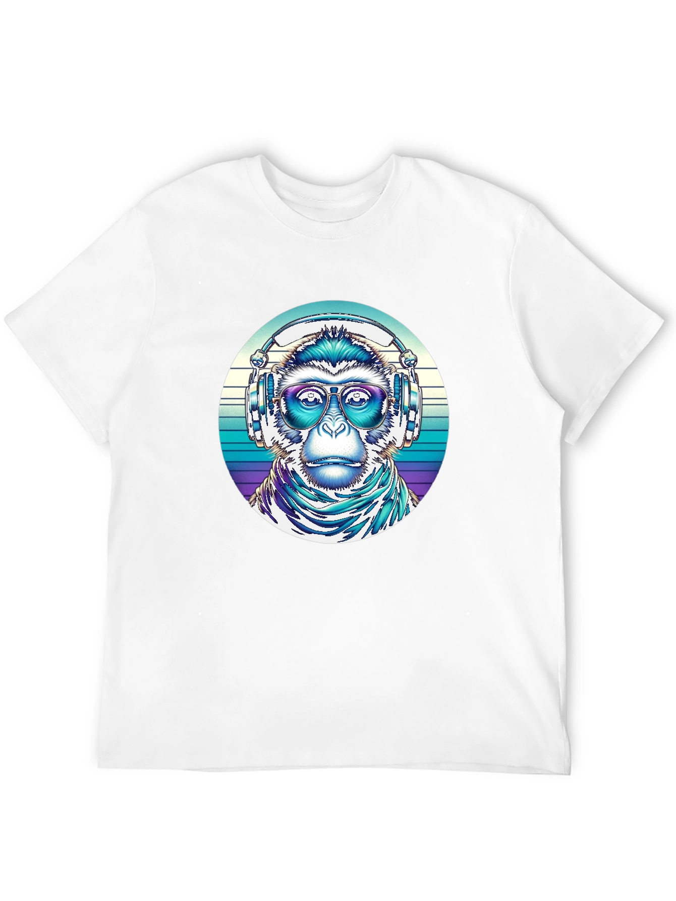 Monkey DJ Graphic Tee - Cool Retro Vibe!