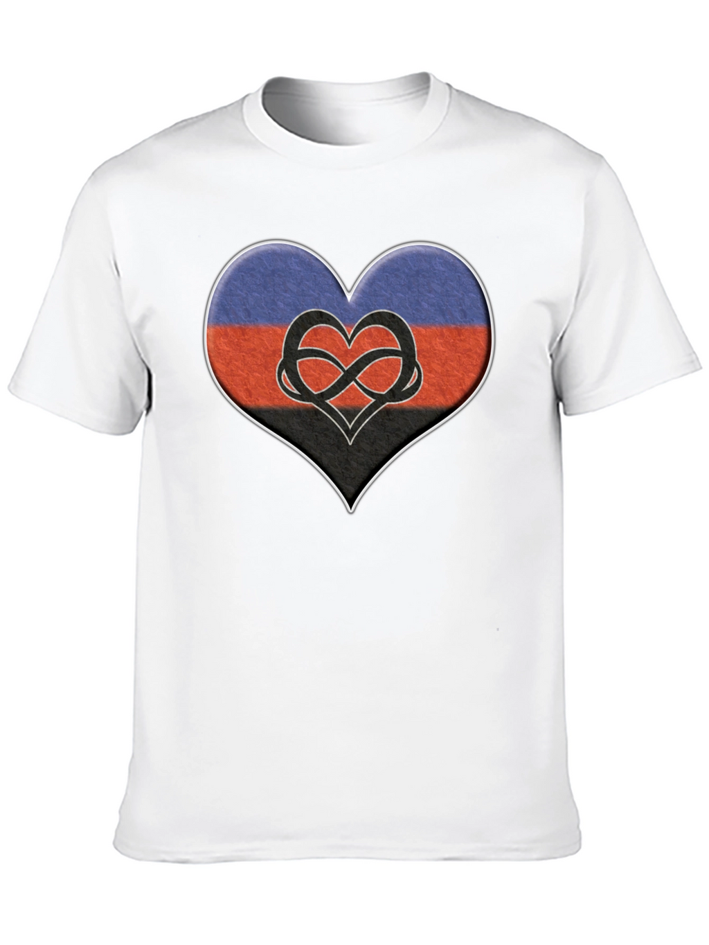 Polyamory Heart Flag T-Shirt - Black