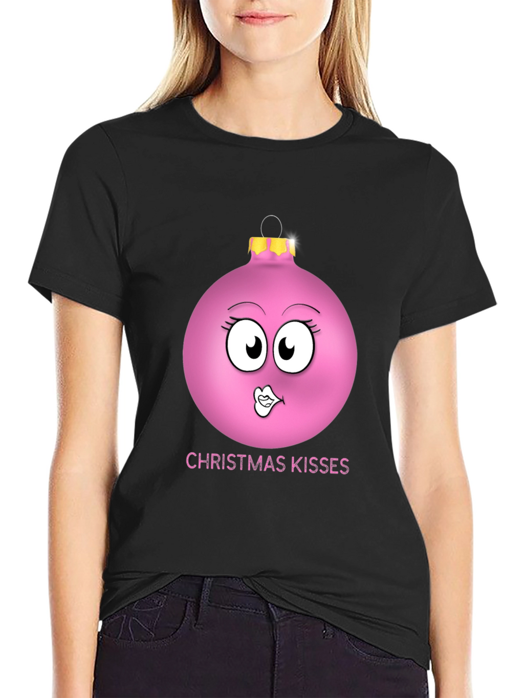 Christmas Kisses Ornament Graphic T-Shirt