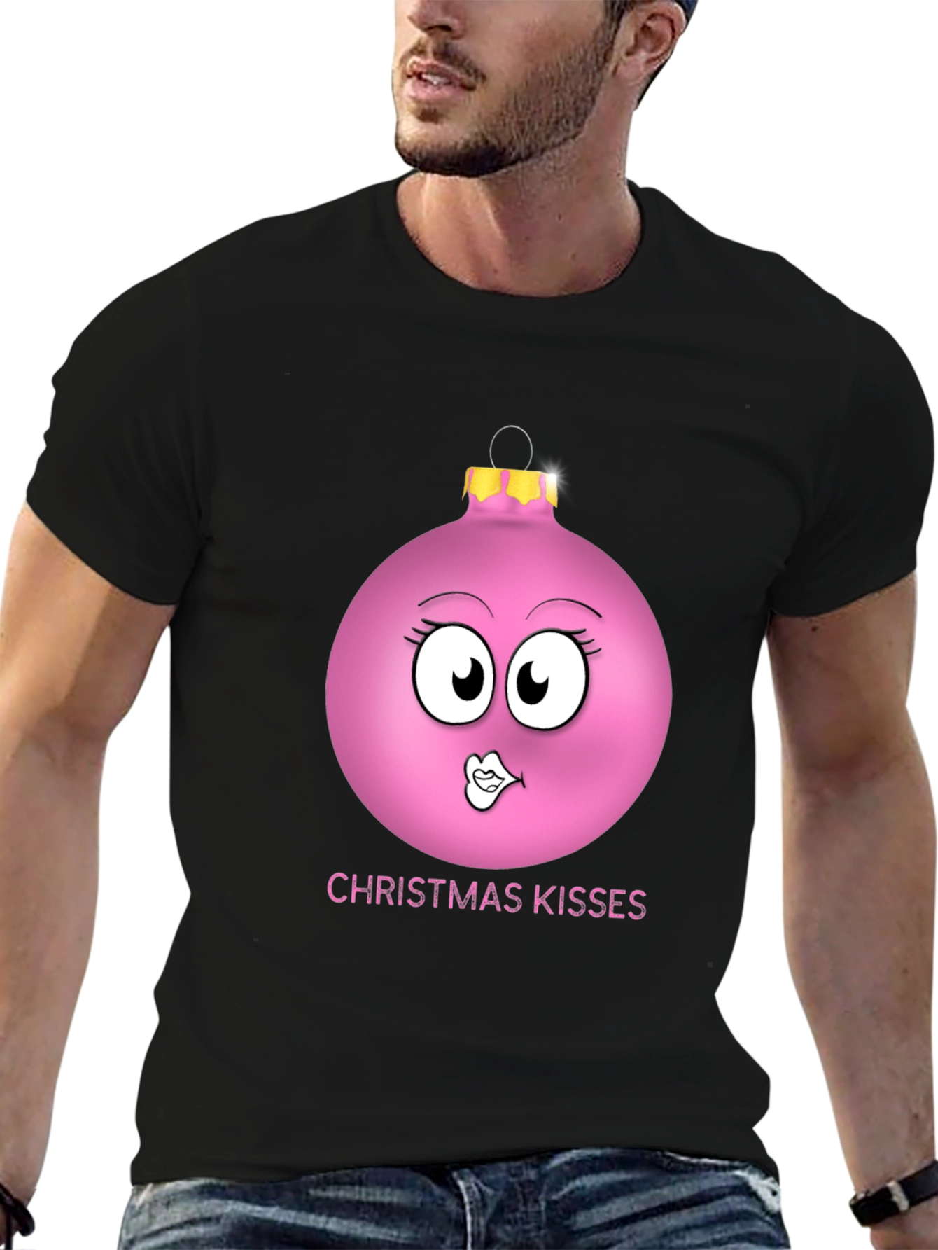 Christmas Kisses Ornament Graphic T-Shirt