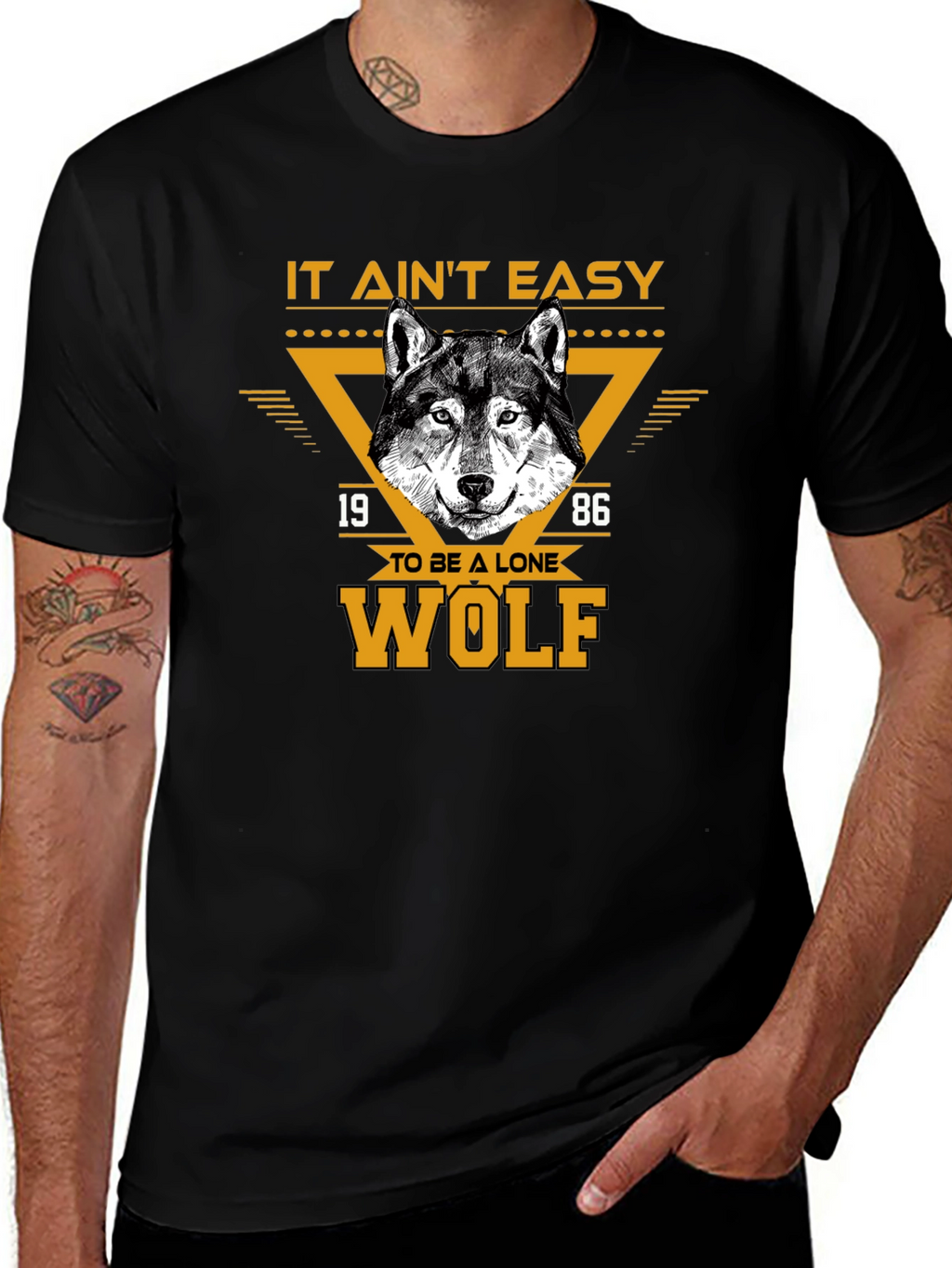 Lone Wolf Graphic Tee - Black T-Shirt