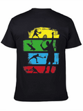 Pickleball Player Silhouette Graphic Tee