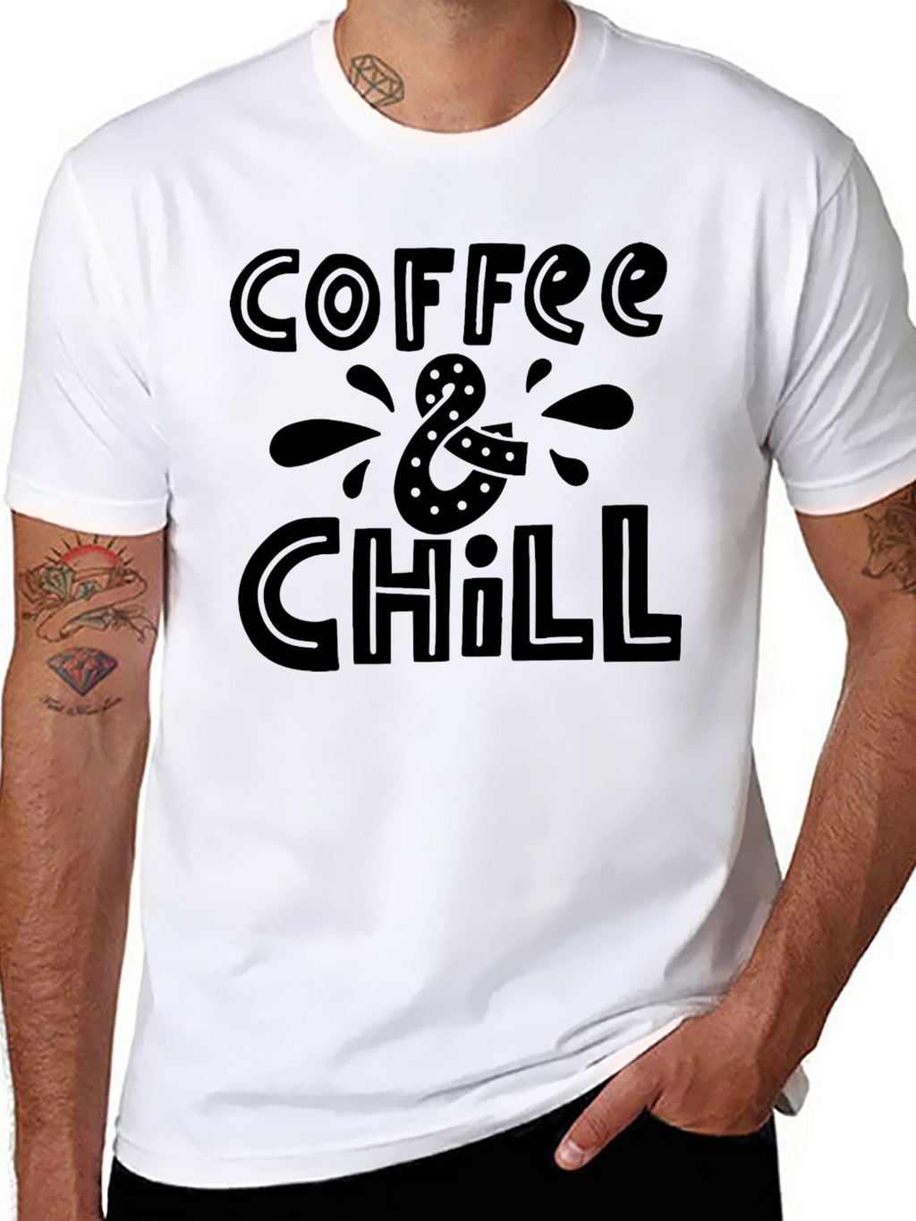 Coffee & Chill Graphic T-Shirt - Casual Comfort