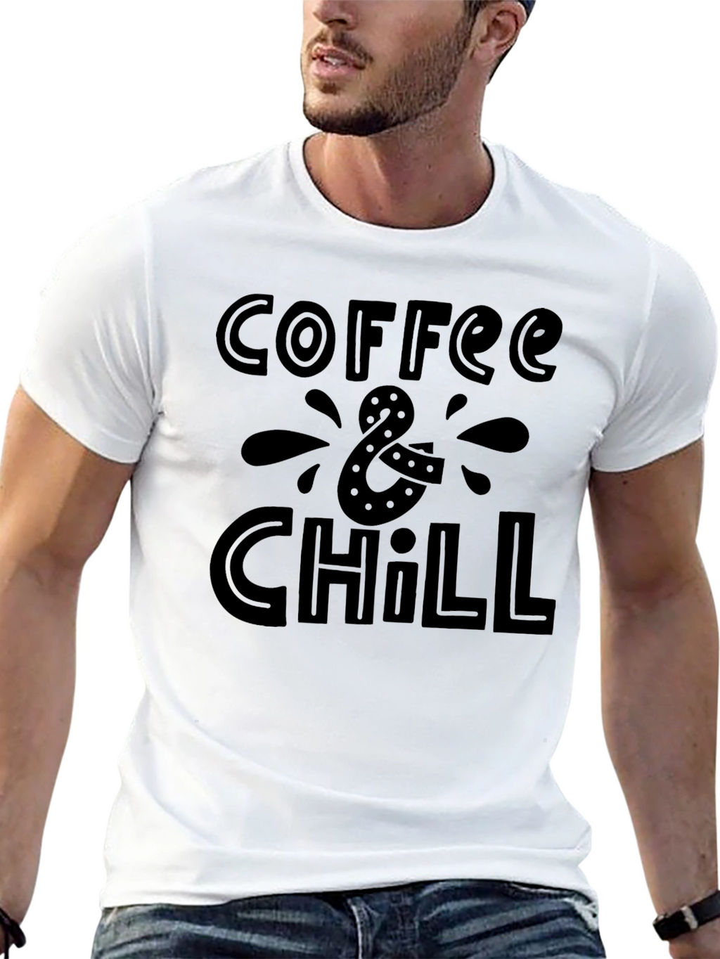 Coffee & Chill Graphic T-Shirt - Casual Comfort