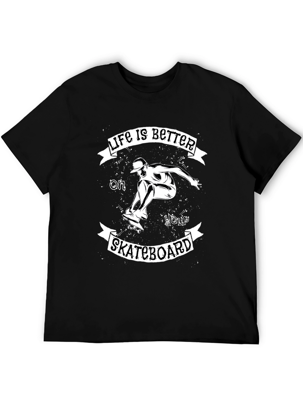 Skateboarder Graphic Tee - Life is Better