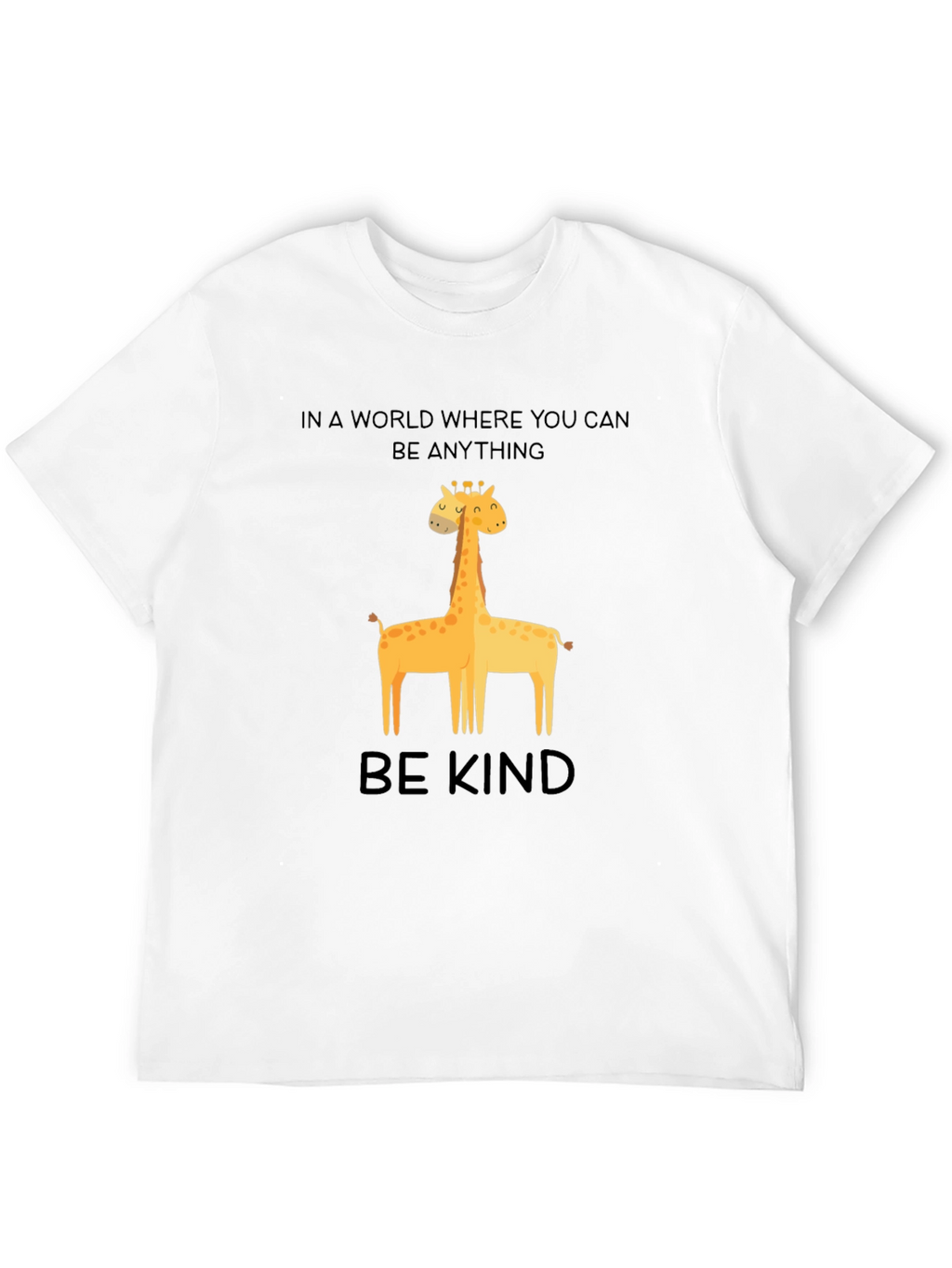 Be Kind Giraffe T-Shirt - Unisex Crew Neck