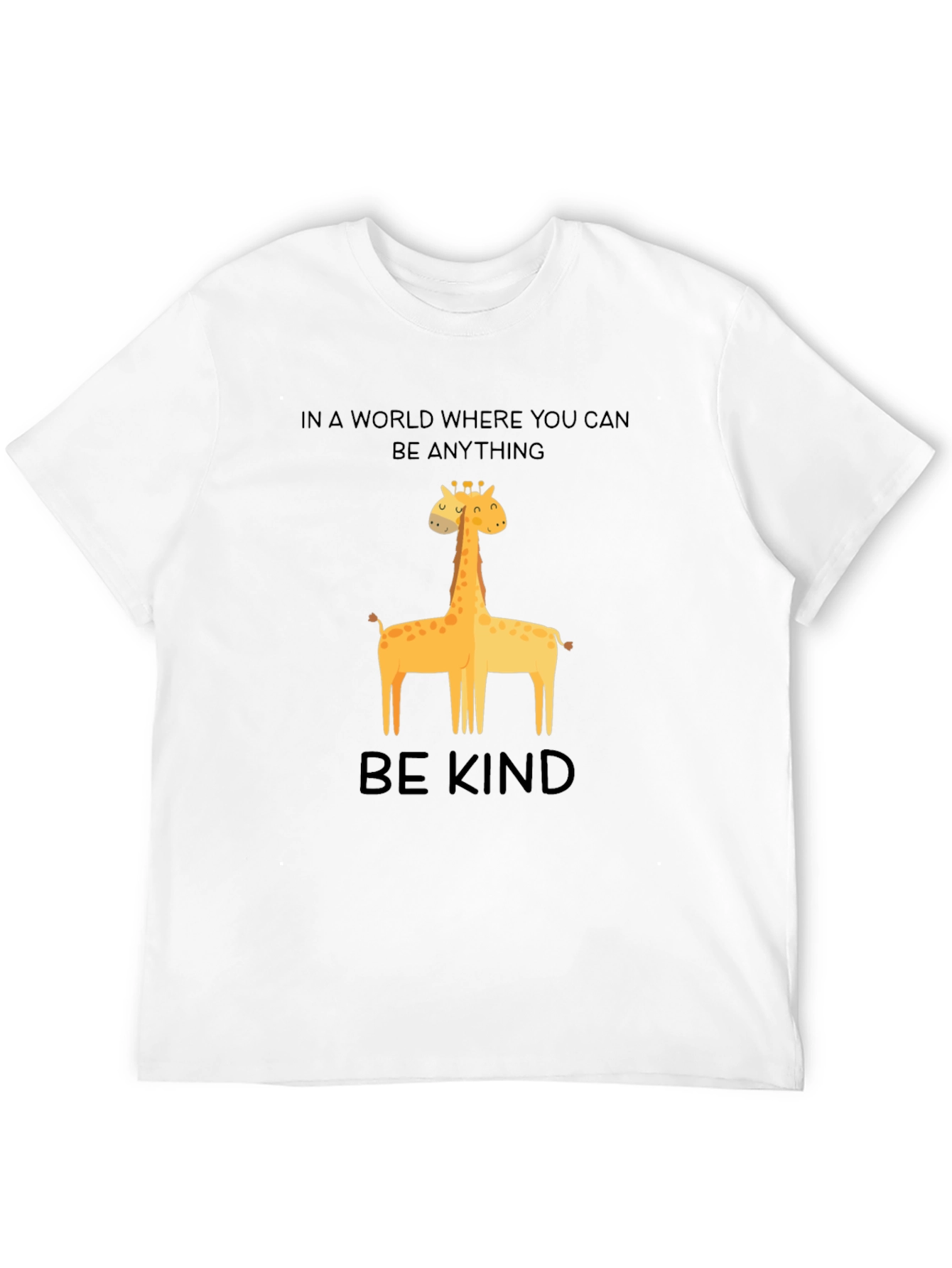 Be Kind Giraffe T-Shirt - Unisex Crew Neck