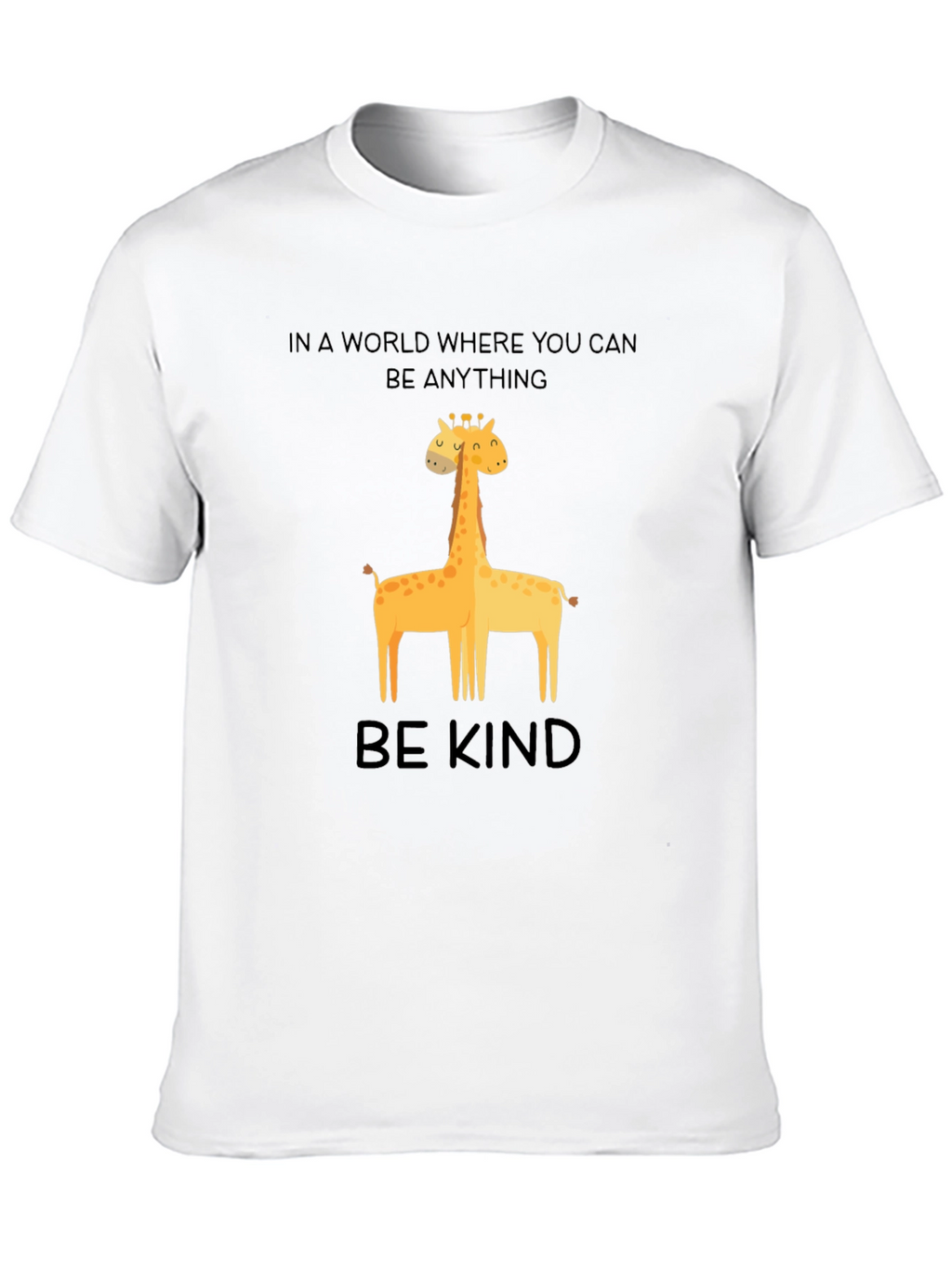 Be Kind Giraffe T-Shirt - Unisex Crew Neck