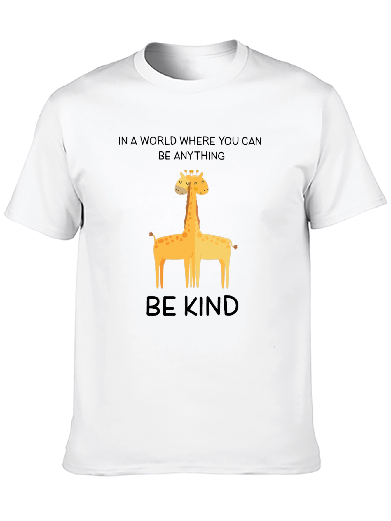 Be Kind Giraffe T-Shirt - Unisex Crew Neck