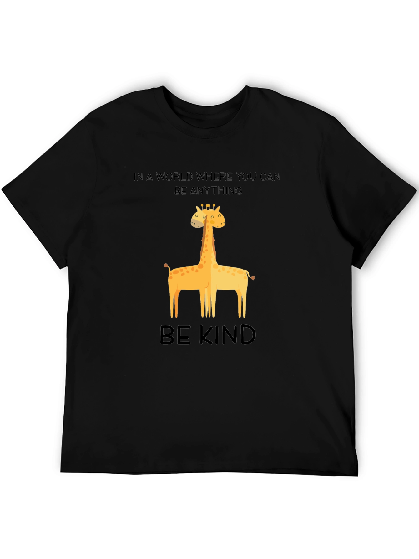 Be Kind Giraffe T-Shirt - Unisex Crew Neck