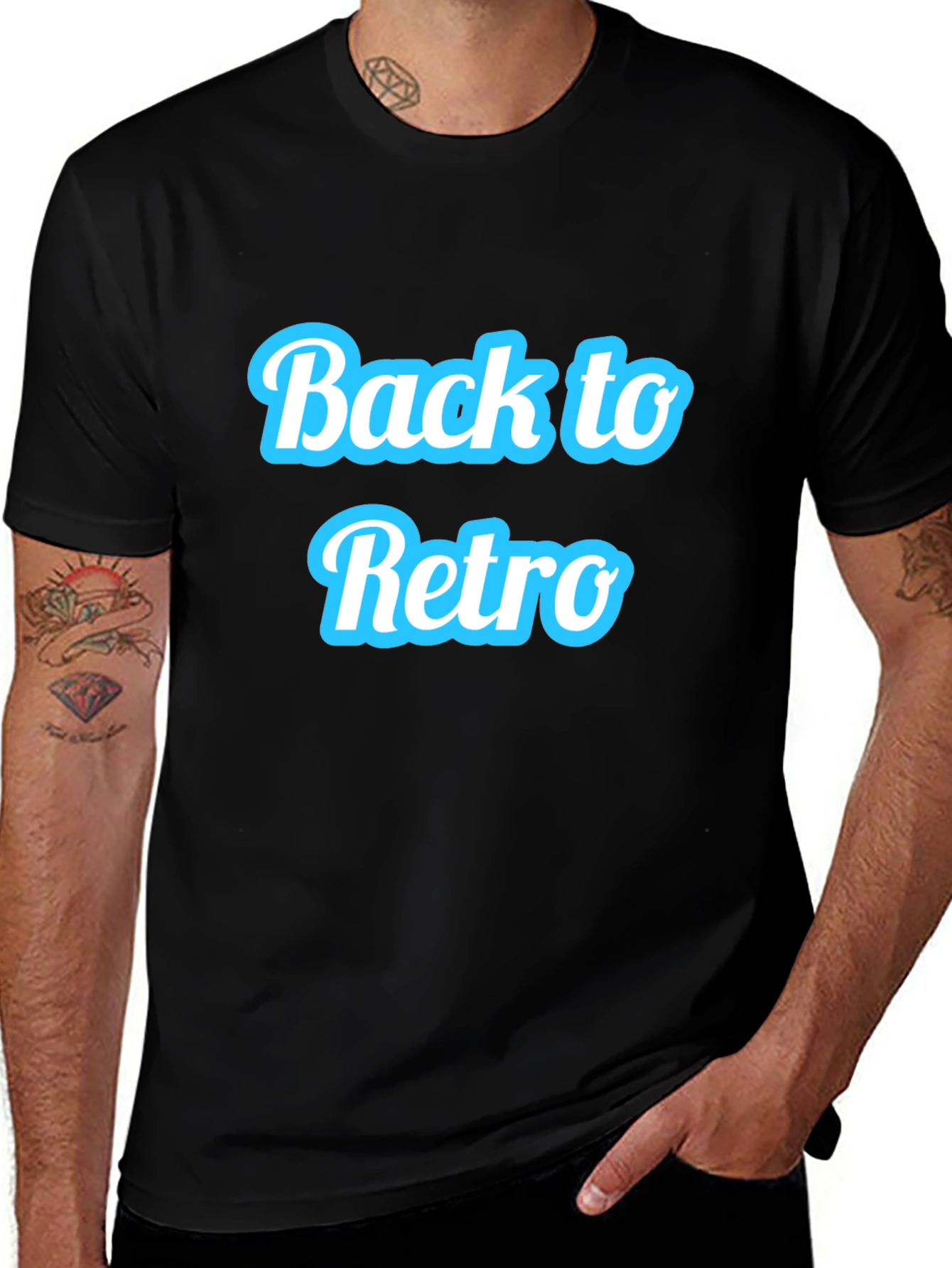 Back to Retro Black Graphic Tee