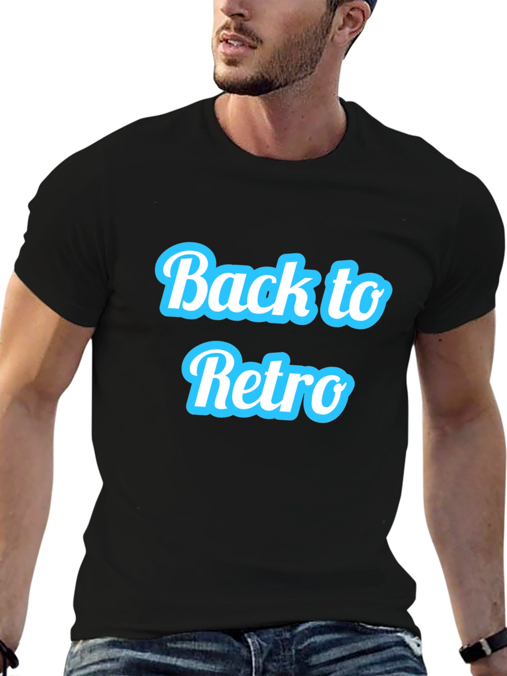 Back to Retro Black Graphic Tee