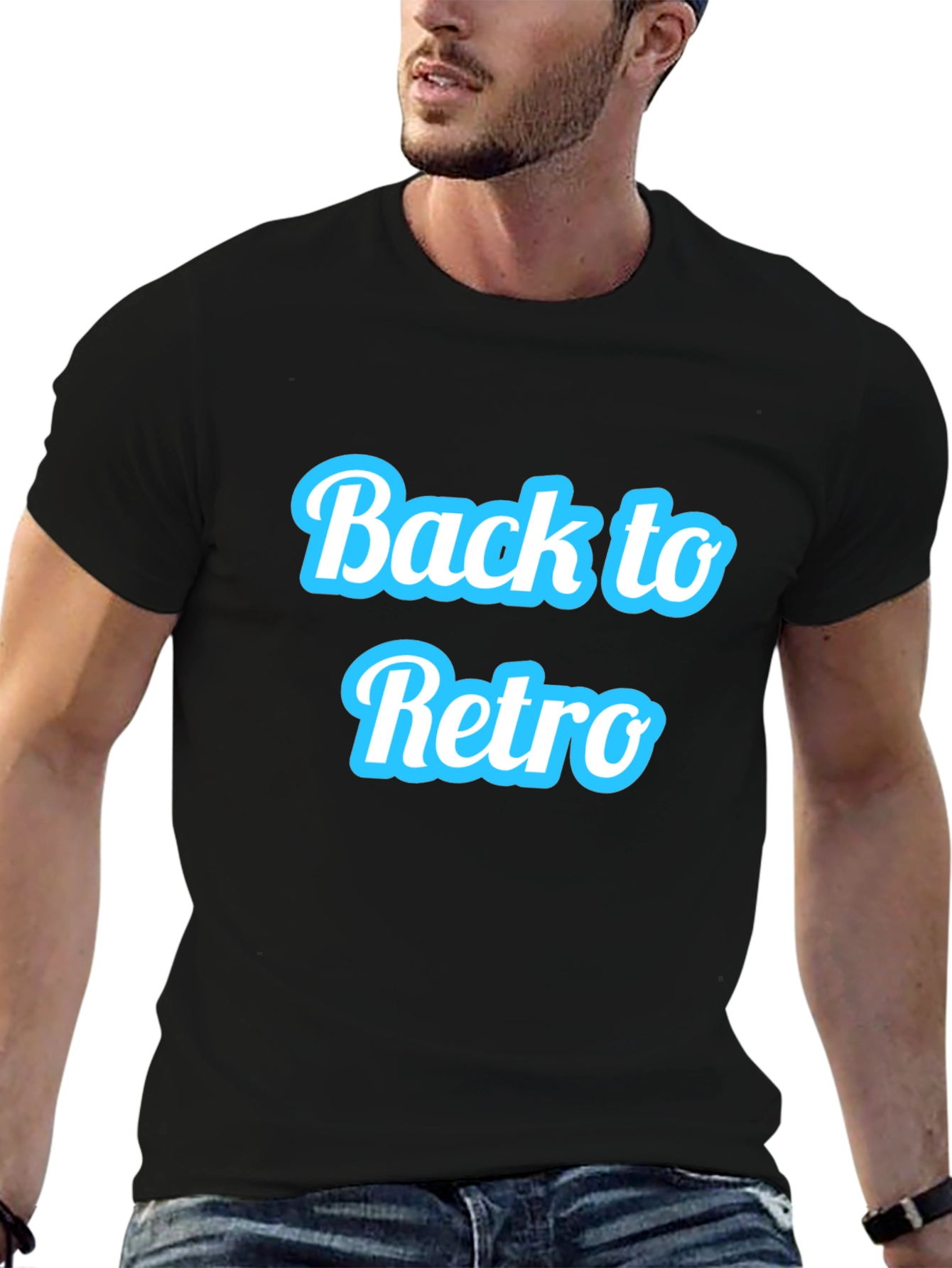 Back to Retro Black Graphic Tee