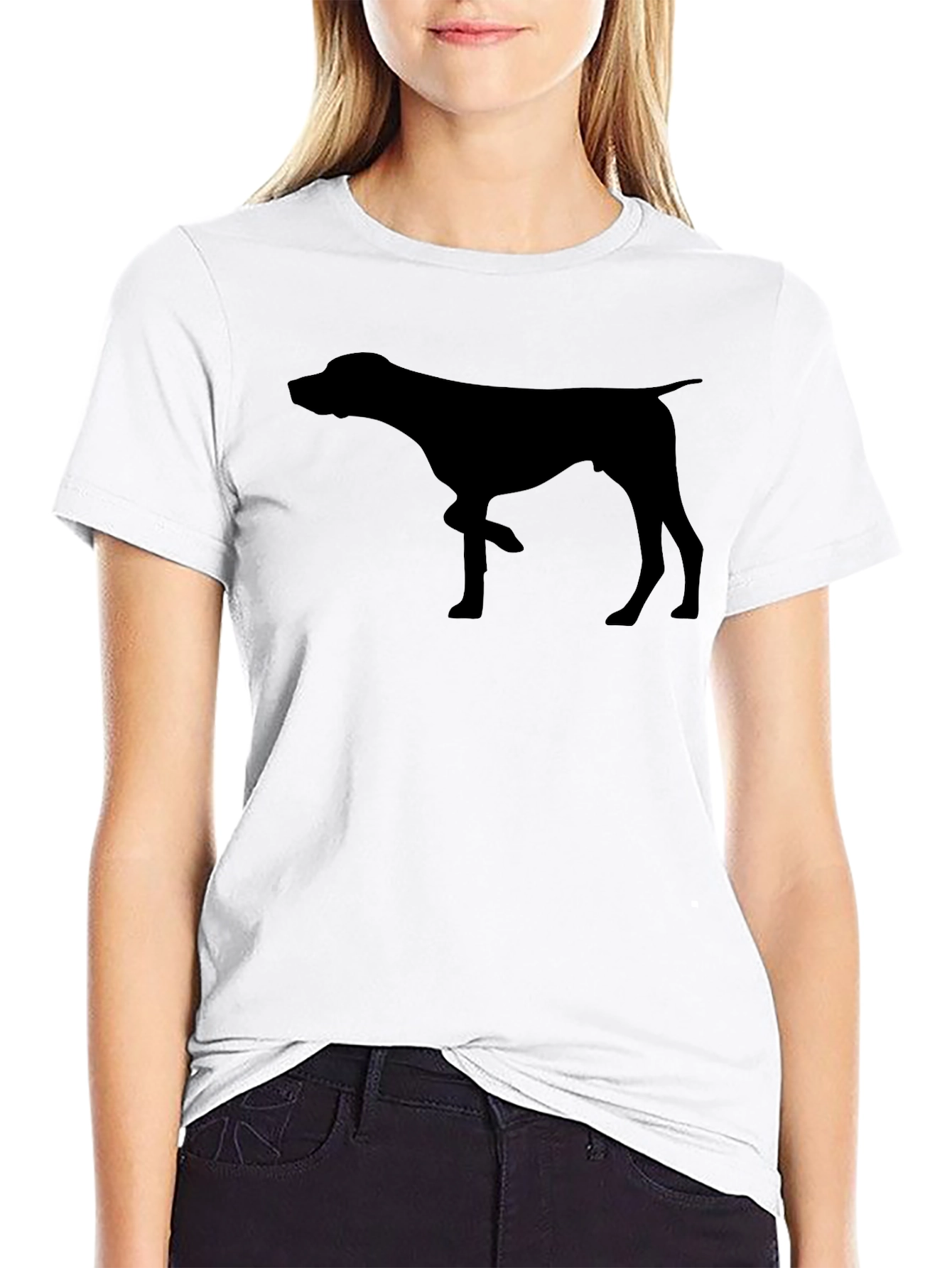 Pointer Dog Silhouette Graphic T-Shirt
