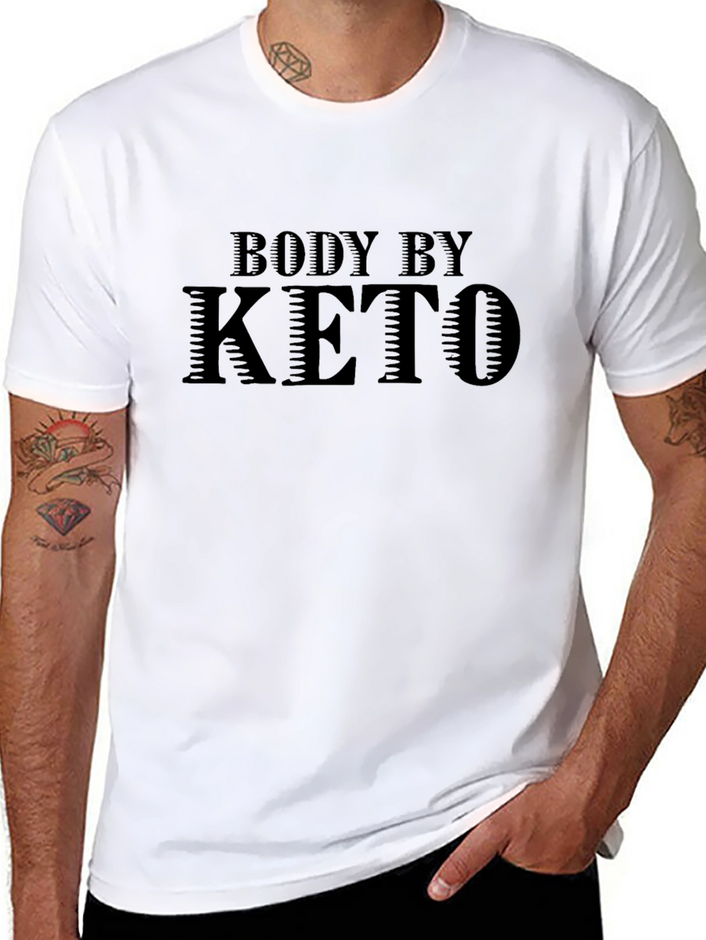 Body By Keto Black Graphic T-Shirt