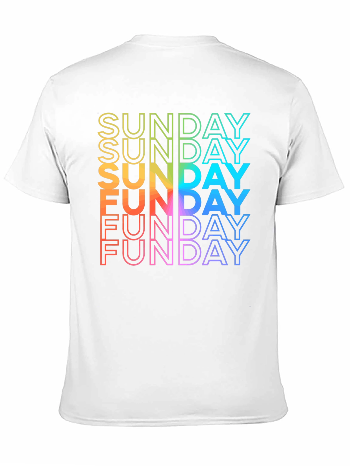 Rainbow Sunday Funday Graphic T-Shirt
