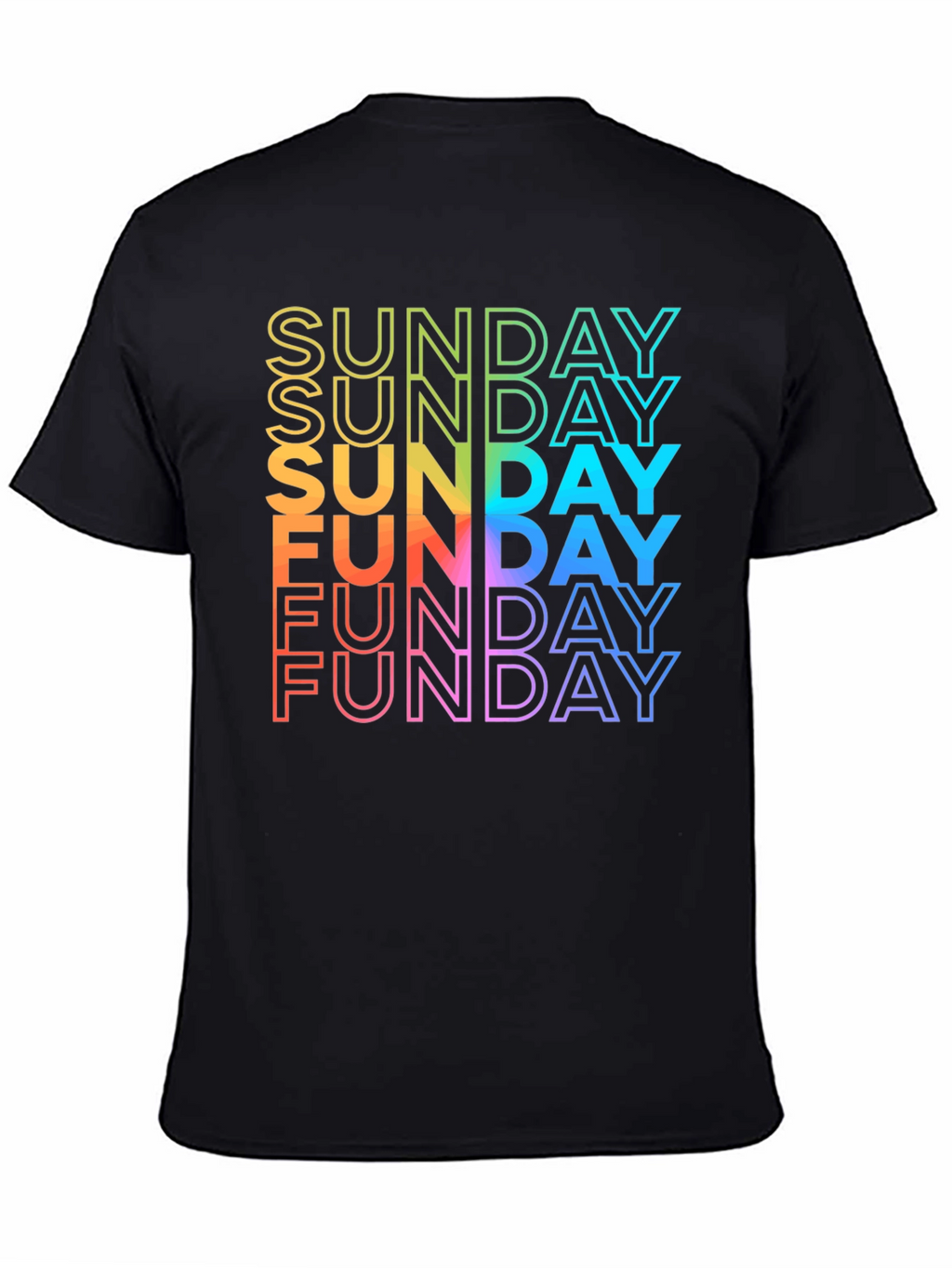 Rainbow Sunday Funday Graphic T-Shirt