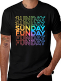 Rainbow Sunday Funday Graphic T-Shirt