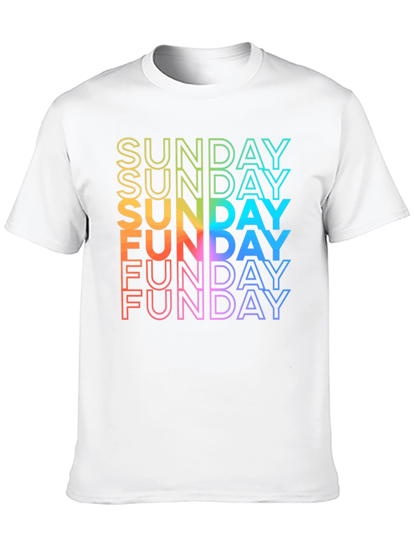 Rainbow Sunday Funday Graphic T-Shirt