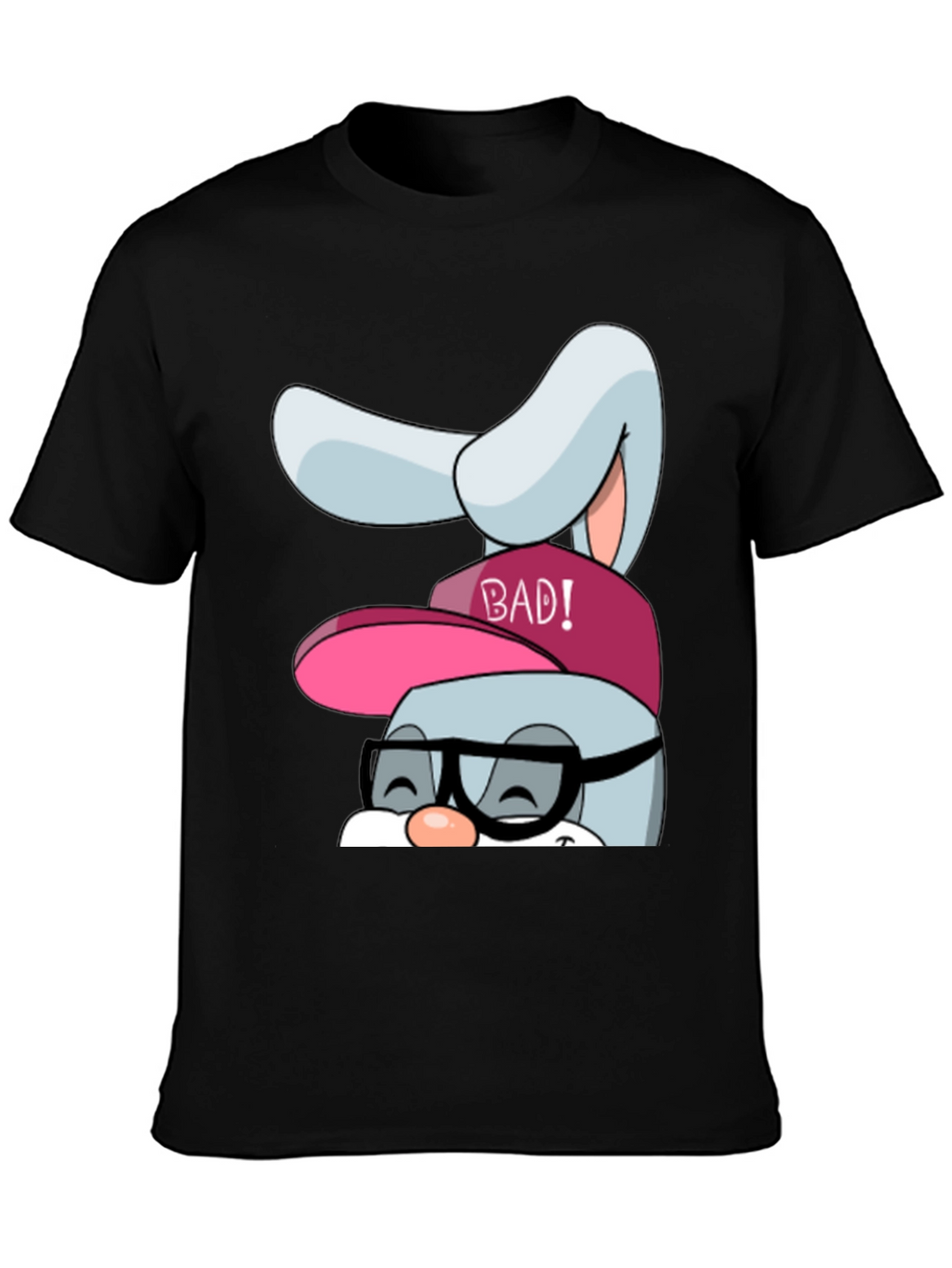 Bad Bunny Graphic Tee - Black Cotton Blend