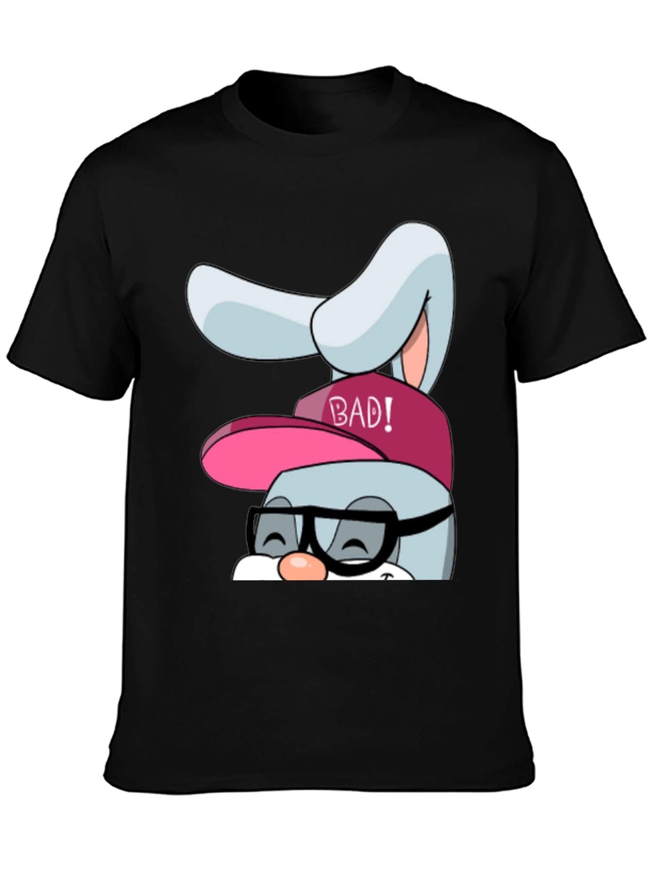 Bad Bunny Graphic Tee - Black Cotton Blend