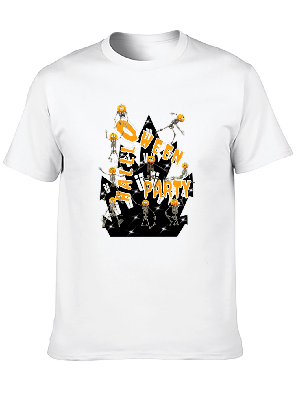 Halloween Party Pumpkin Skeleton T-Shirt