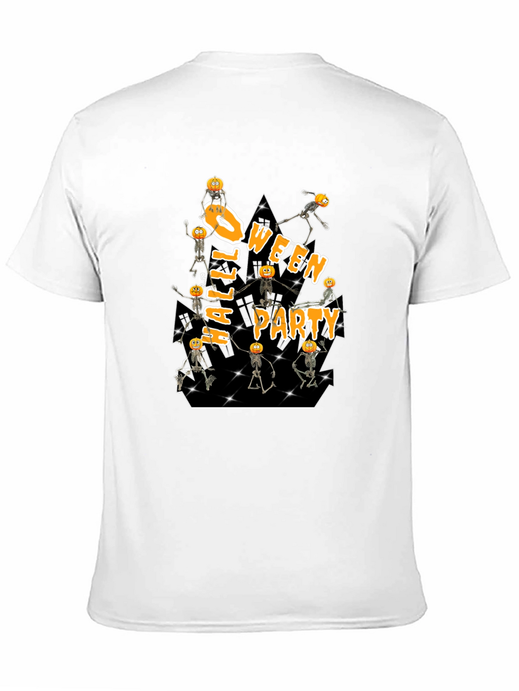 Halloween Party Pumpkin Skeleton T-Shirt