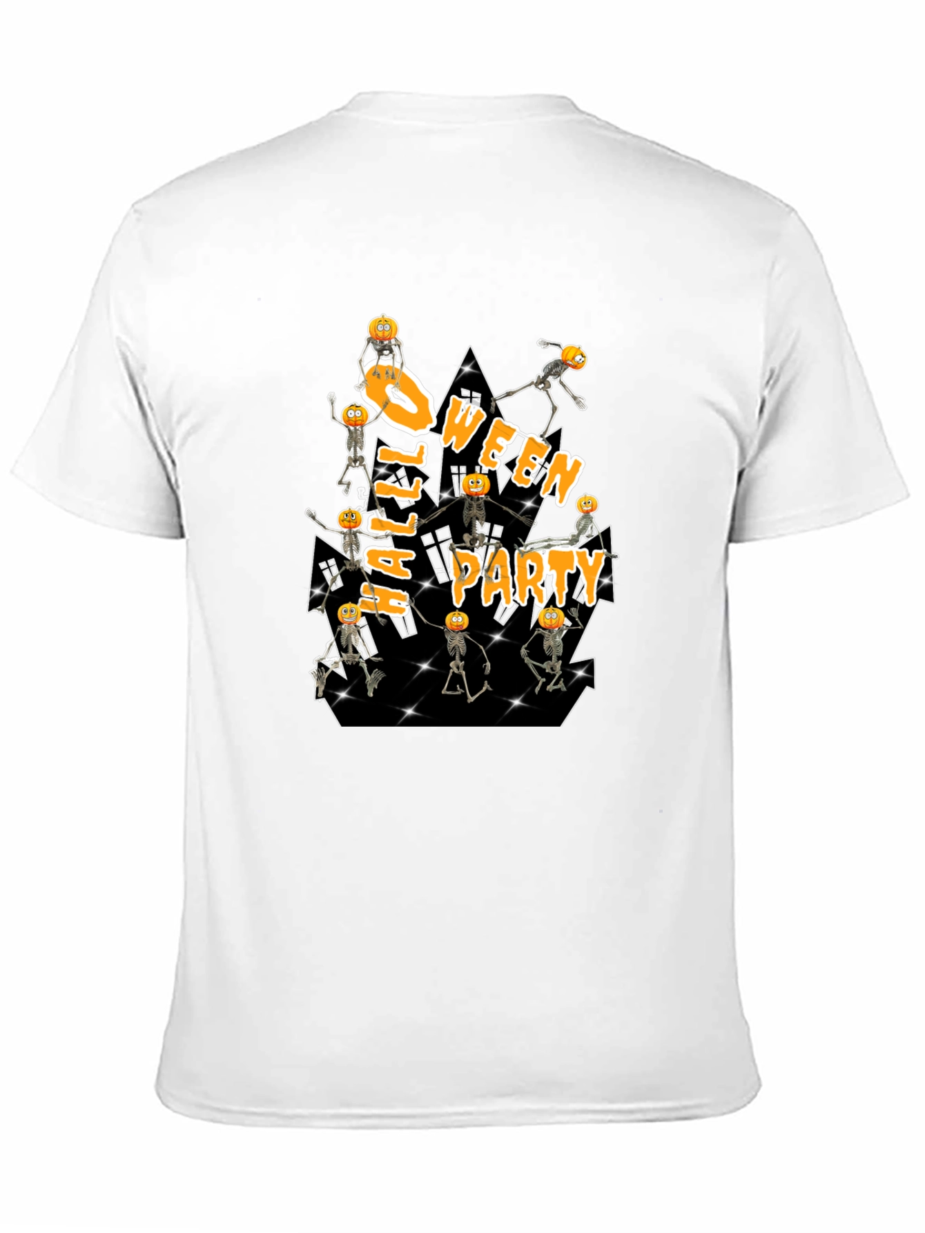 Halloween Party Pumpkin Skeleton T-Shirt