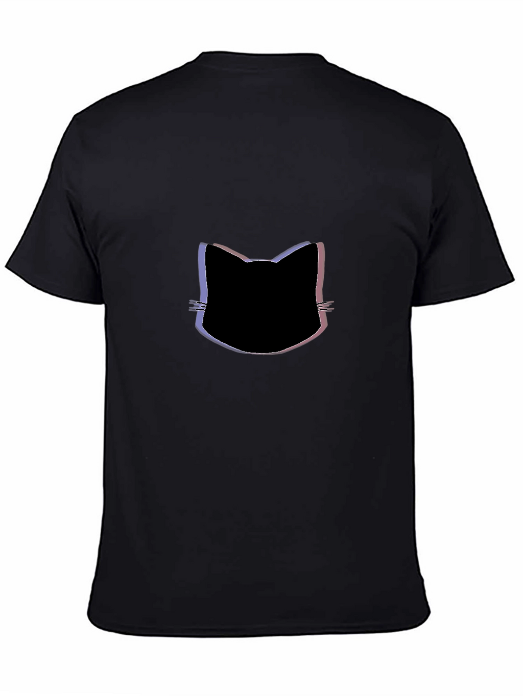 Cool Cat Head Graphic Tee - Black