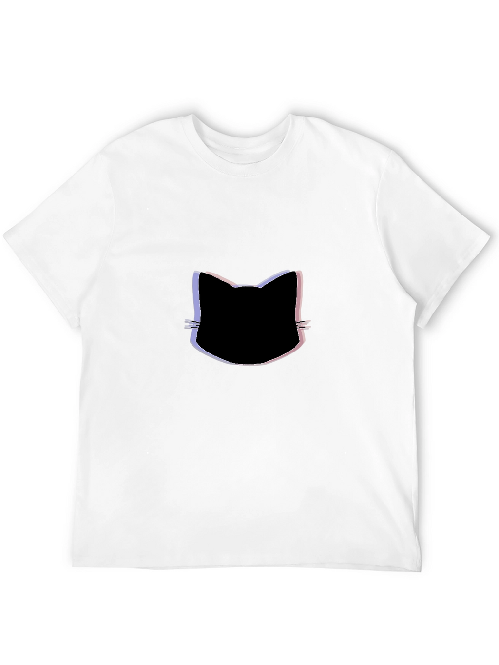 Cool Cat Head Graphic Tee - Black