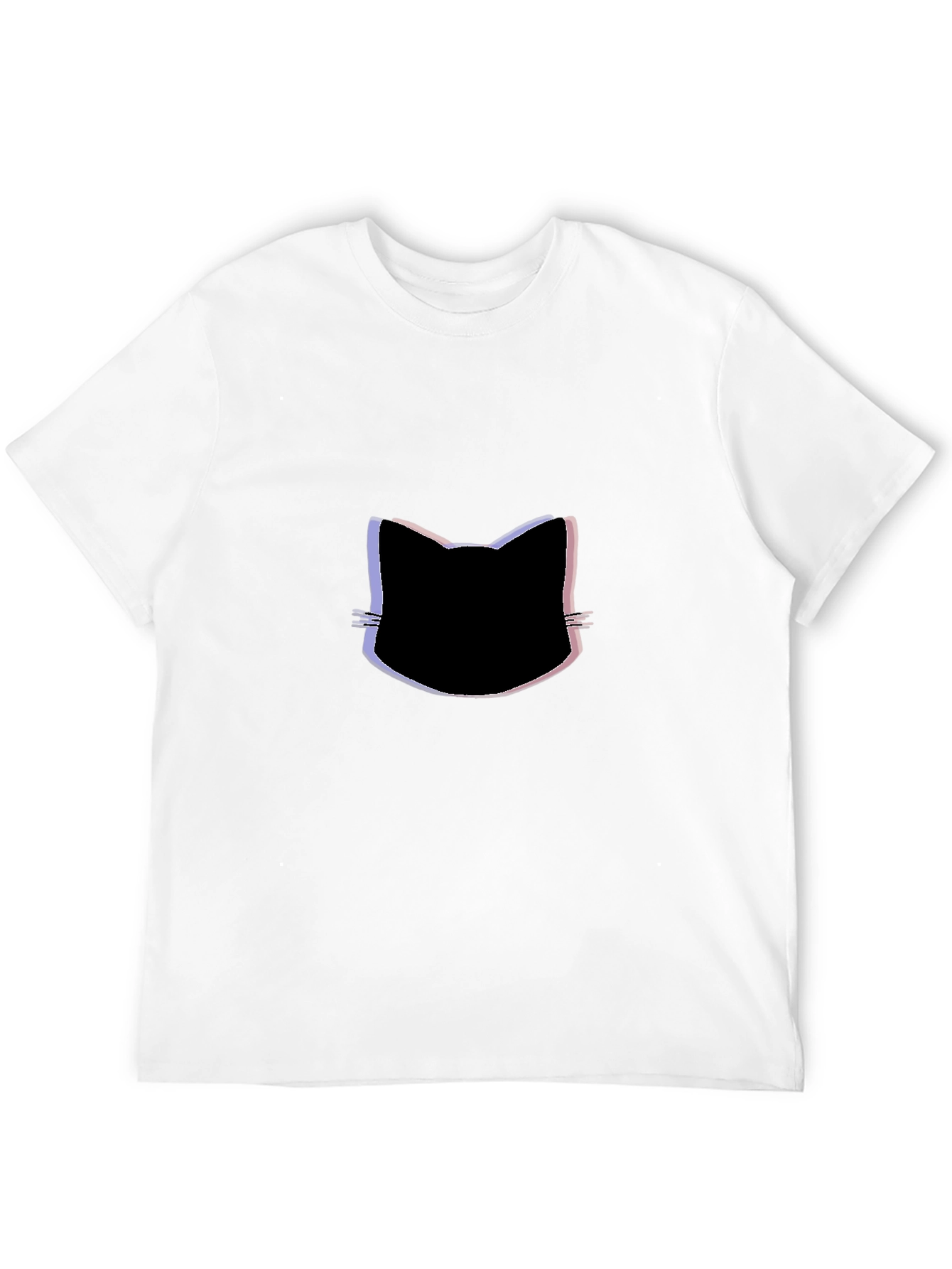 Cool Cat Head Graphic Tee - Black