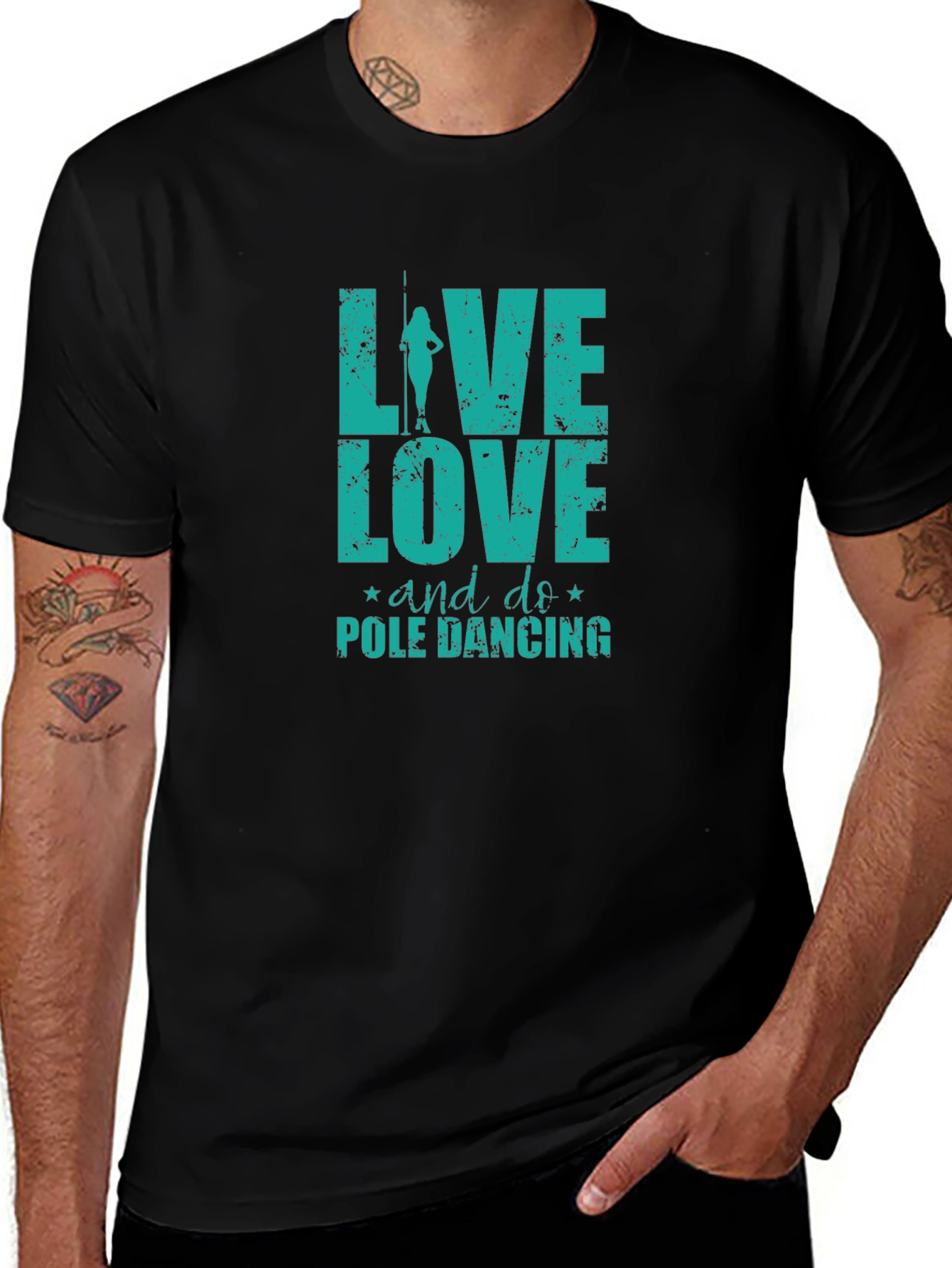 Live Love Pole Dance Black Graphic Tee