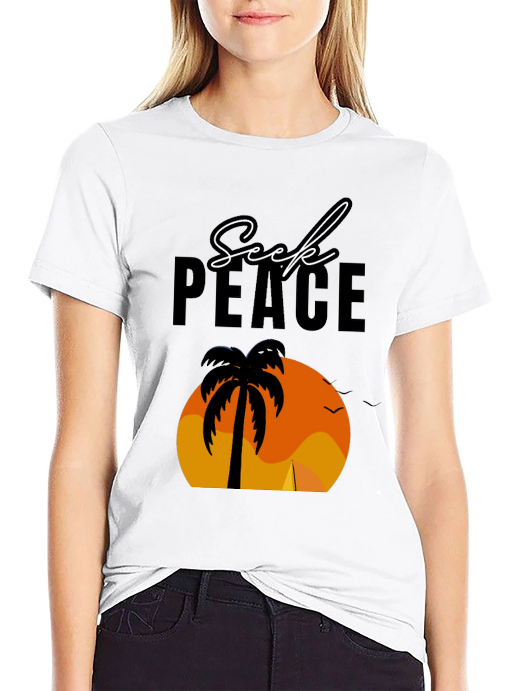 Seek Peace Palm Sunset T-Shirt