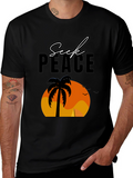 Seek Peace Palm Sunset T-Shirt