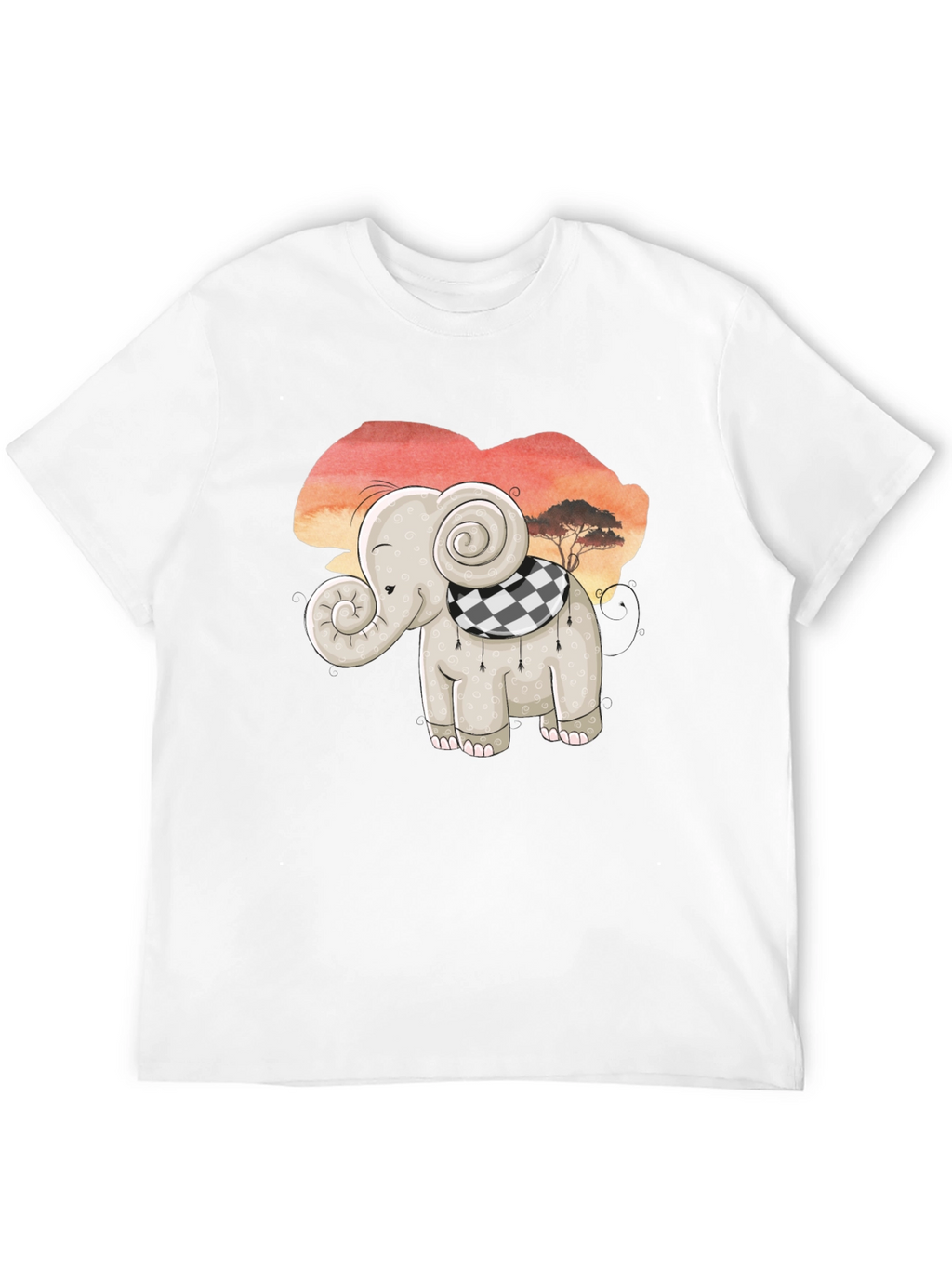 Cute Elephant Graphic Tee - Safari Style