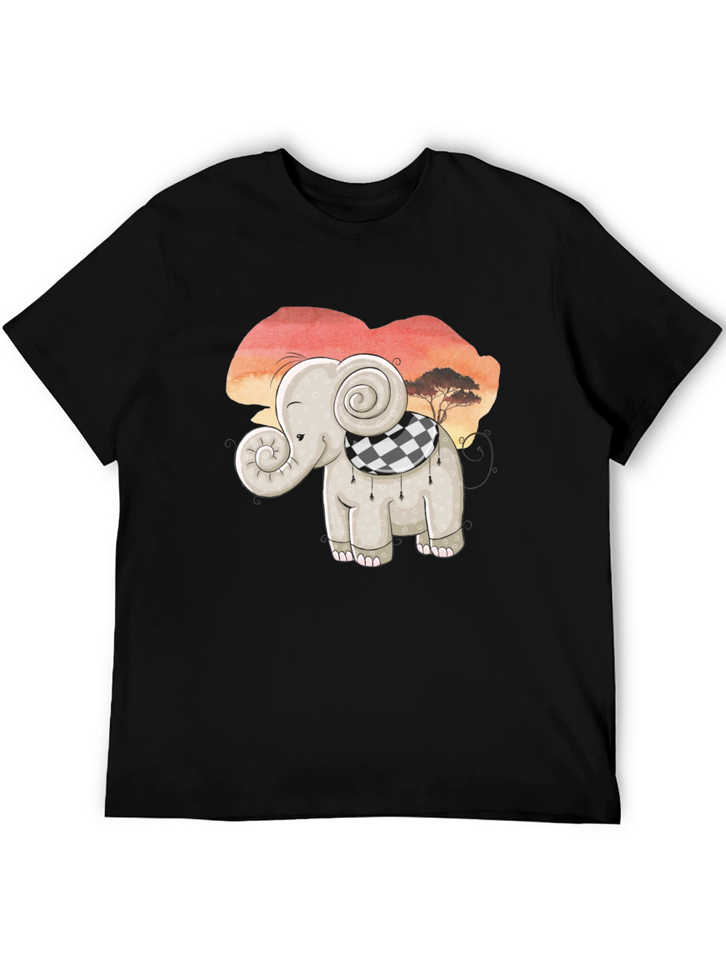Cute Elephant Graphic Tee - Safari Style