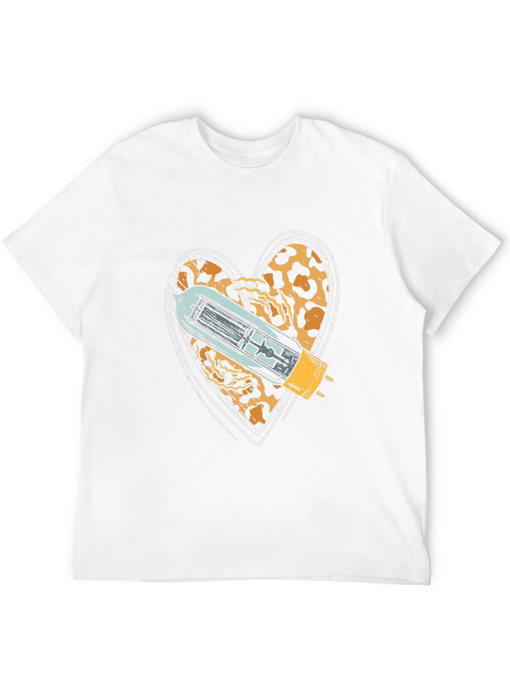 Leopard Heart Tube T-Shirt
