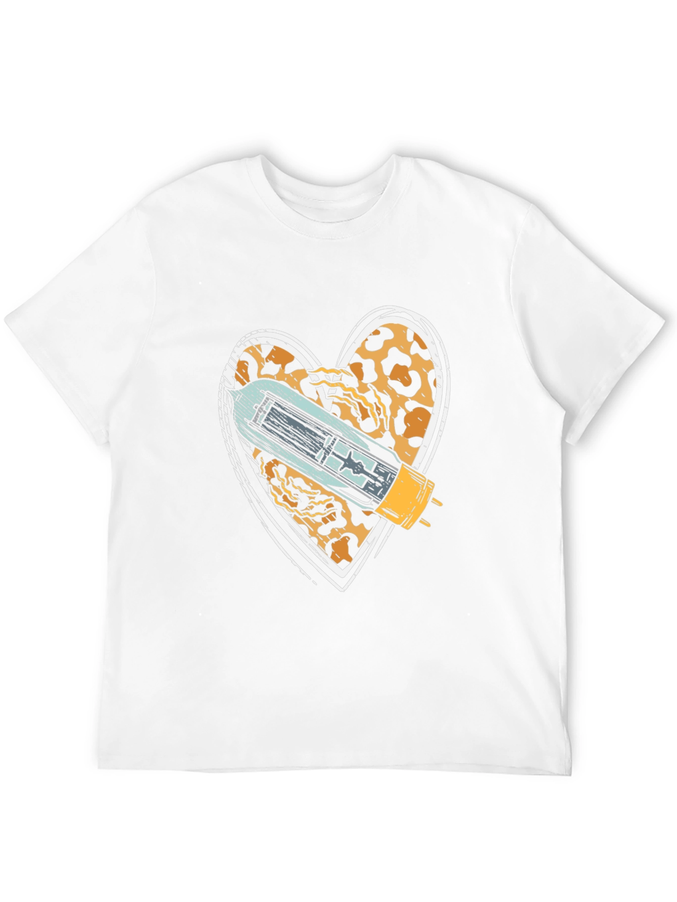Leopard Heart Tube T-Shirt