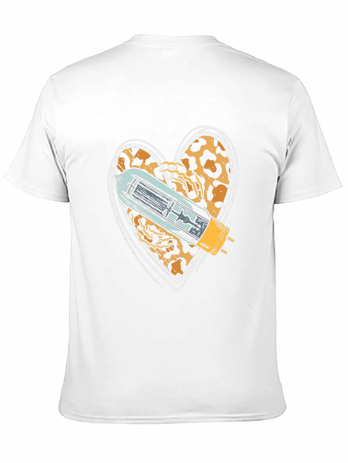 Leopard Heart Tube T-Shirt