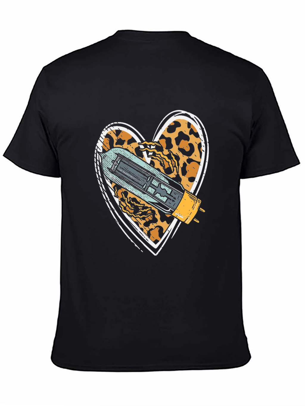 Leopard Heart Tube T-Shirt