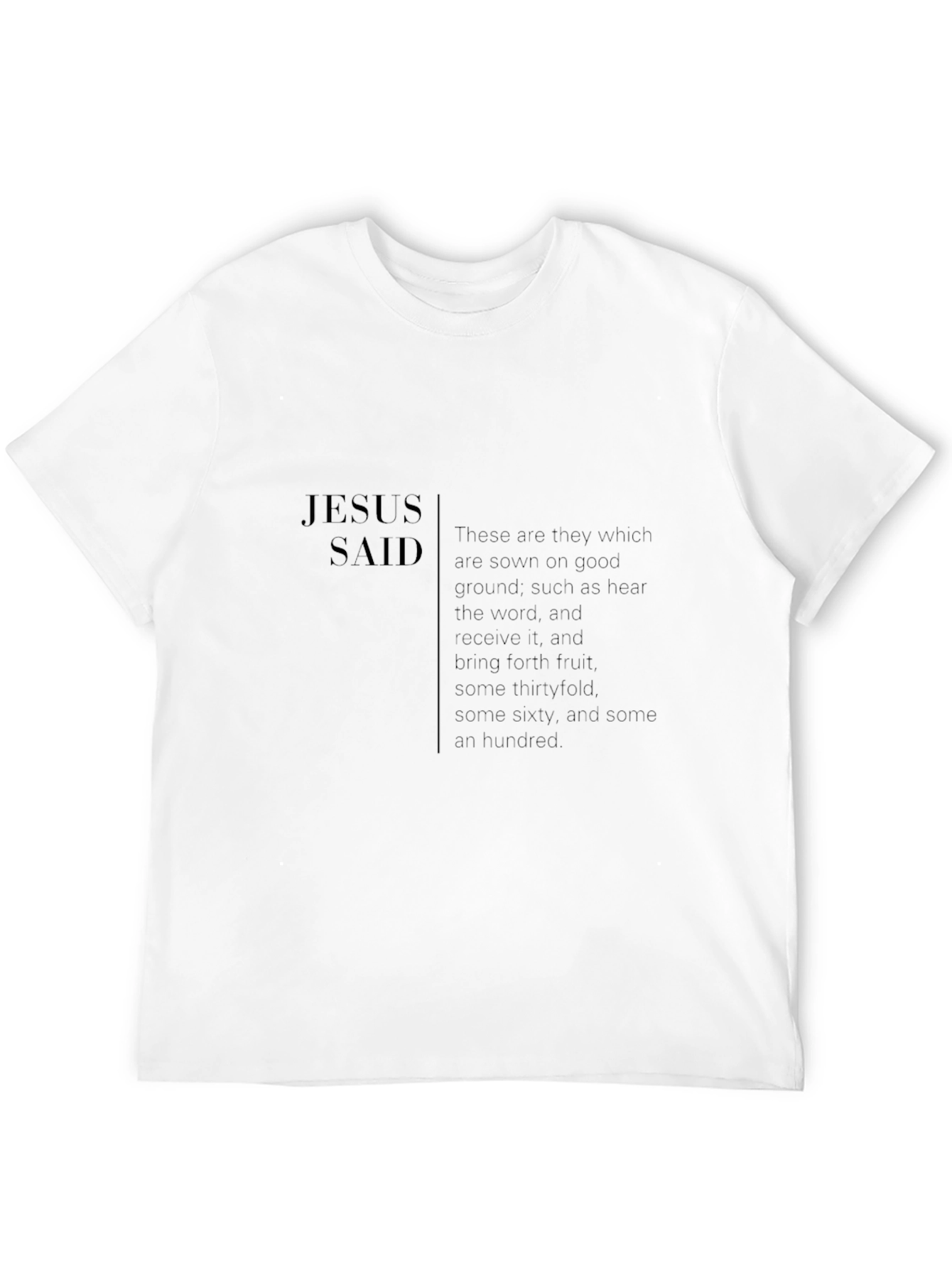 Jesus Said T-Shirt: Inspirational Scripture Graphic Tee