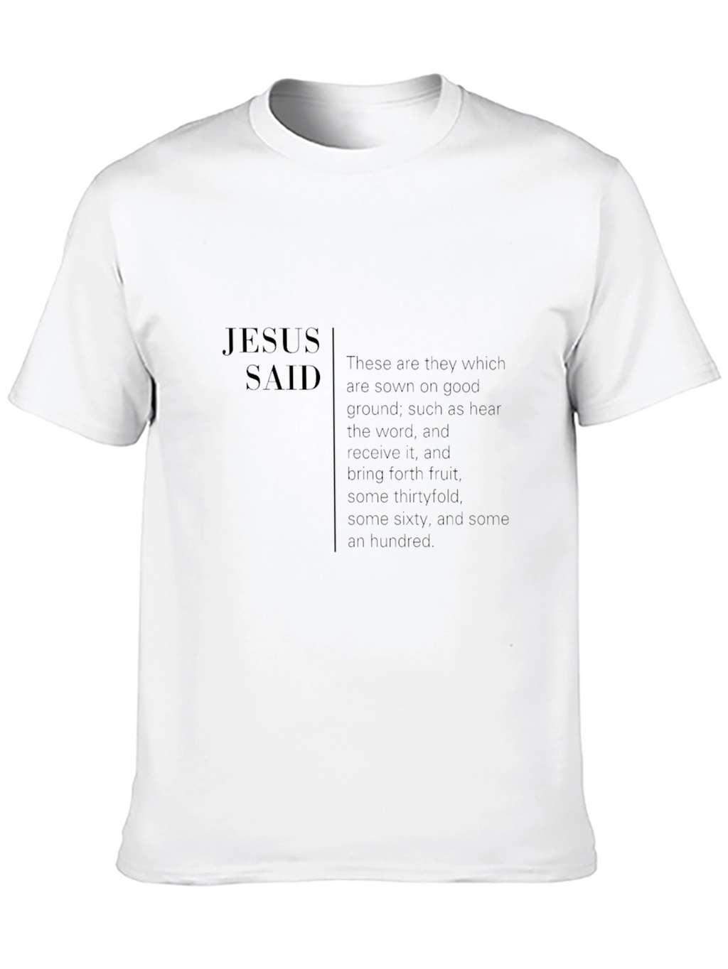 Jesus Said T-Shirt: Inspirational Scripture Graphic Tee
