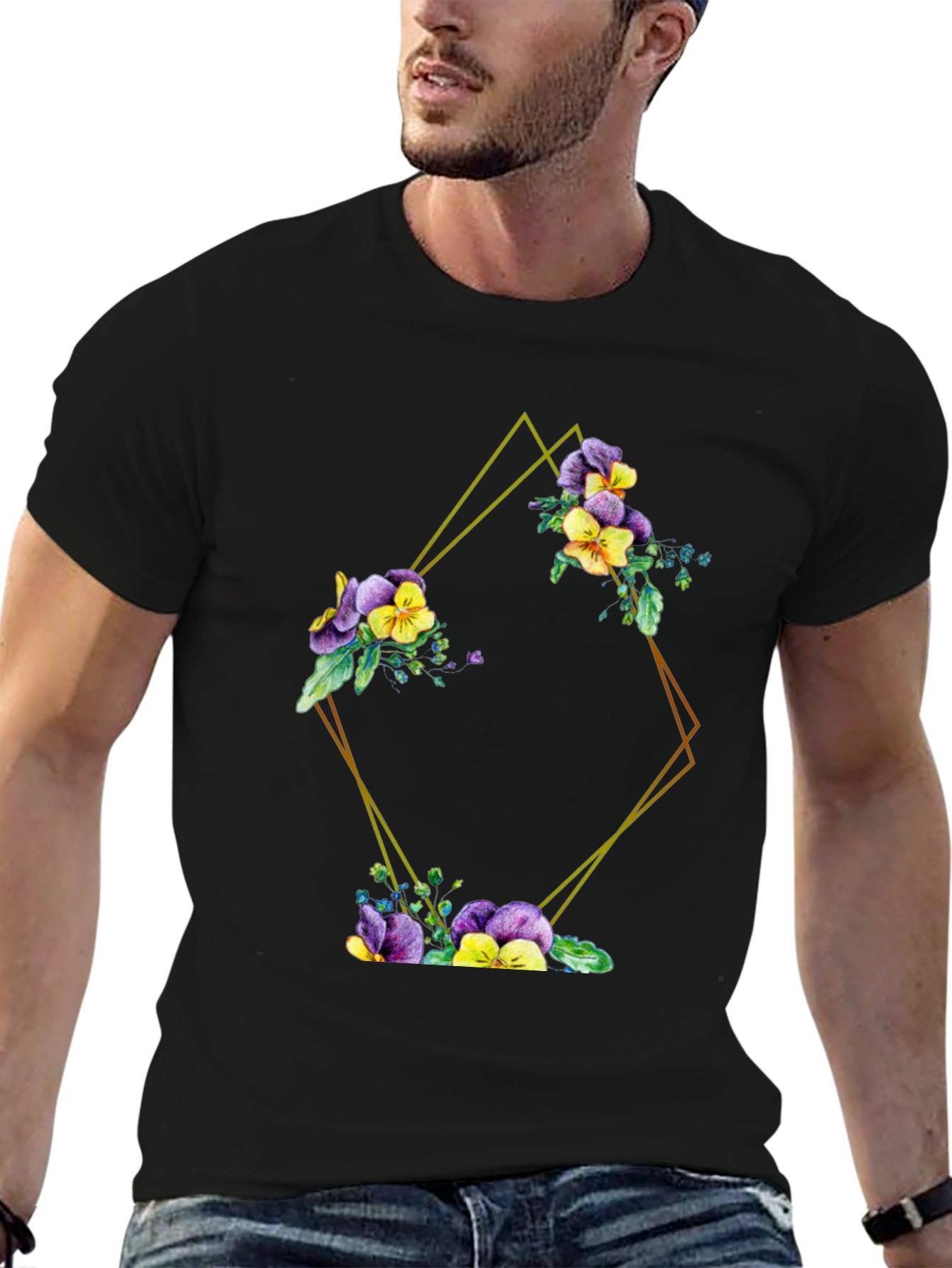 Floral Diamond Graphic Tee - Stylish & Unique!