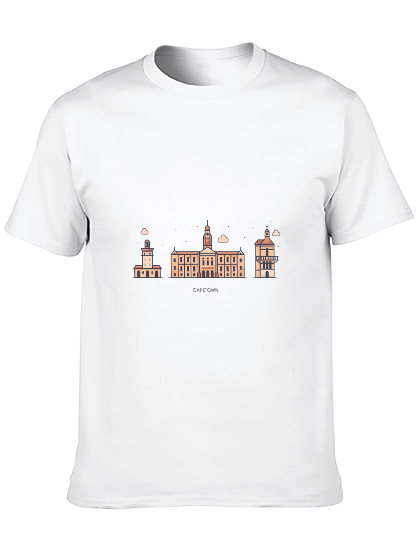 Cape Town Skyline Graphic Black T-Shirt