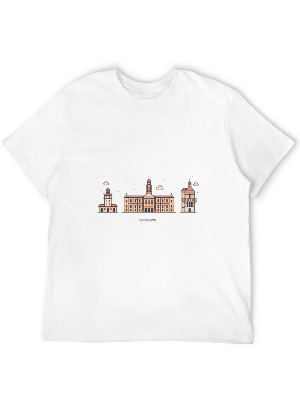 Cape Town Skyline Graphic Black T-Shirt