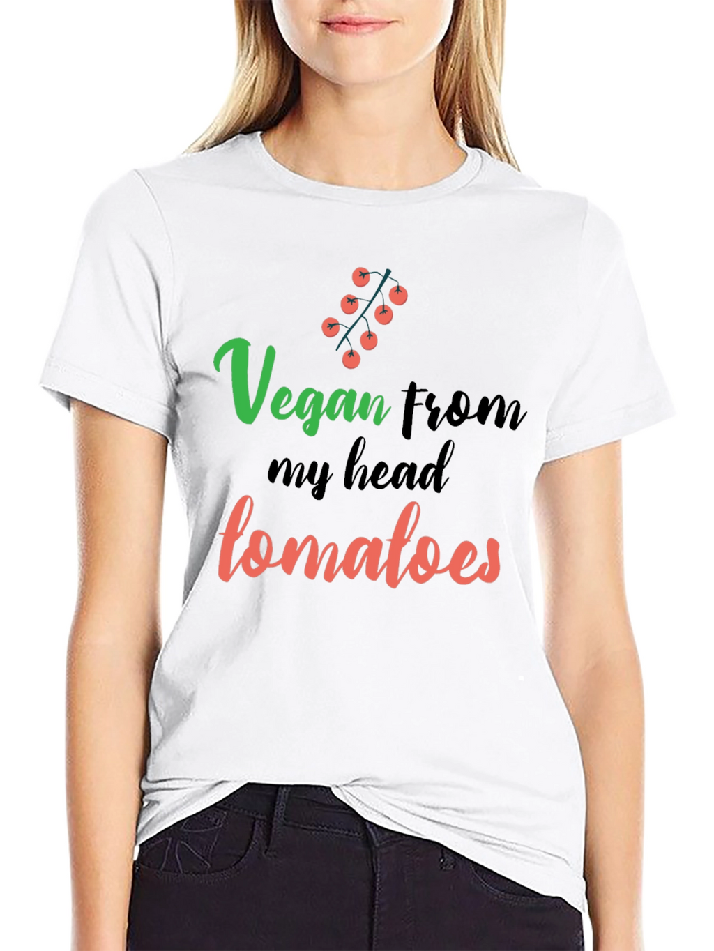 Vegan From My Head Tomatoes Graphic T-Shirt