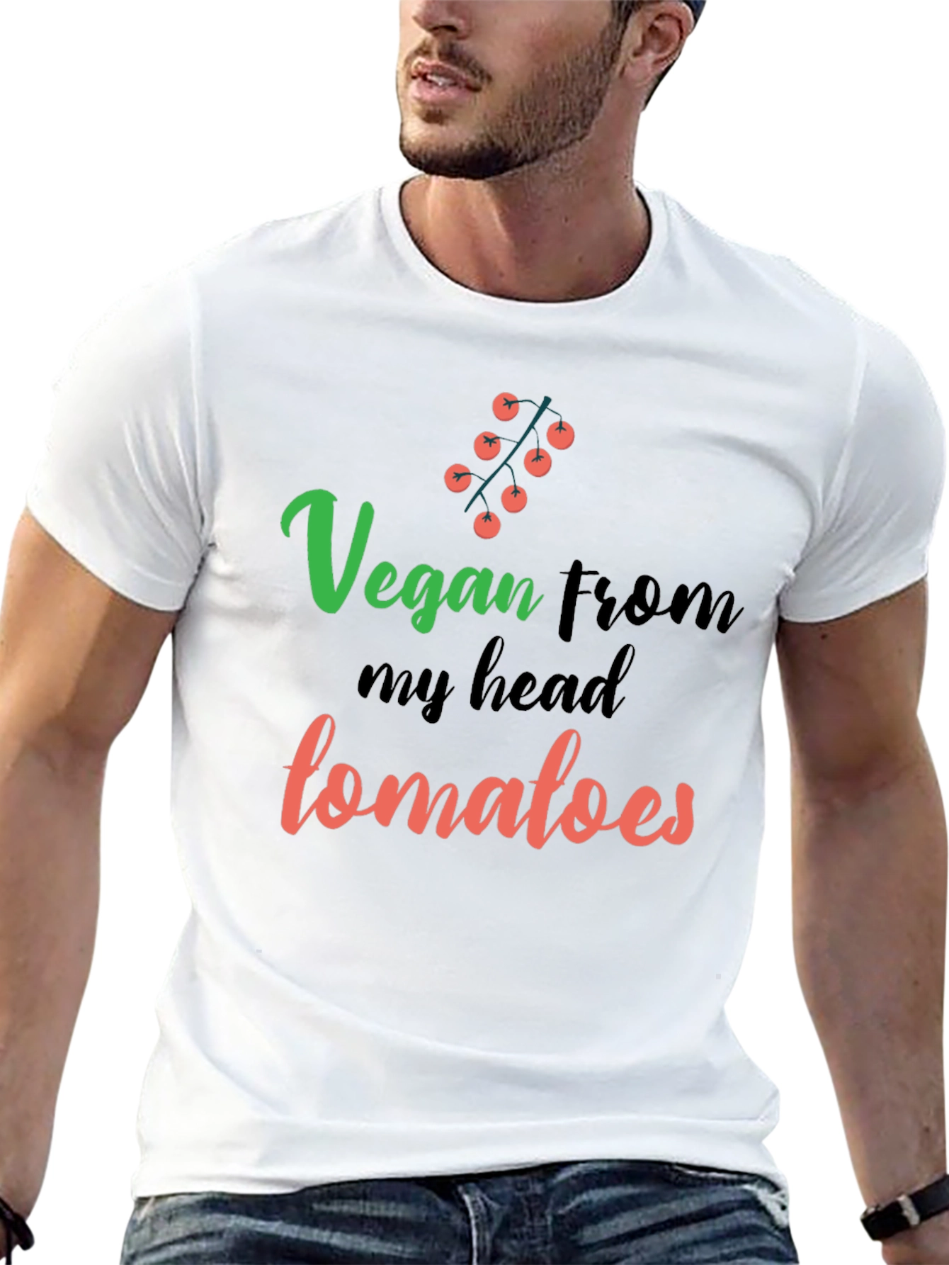 Vegan From My Head Tomatoes Graphic T-Shirt