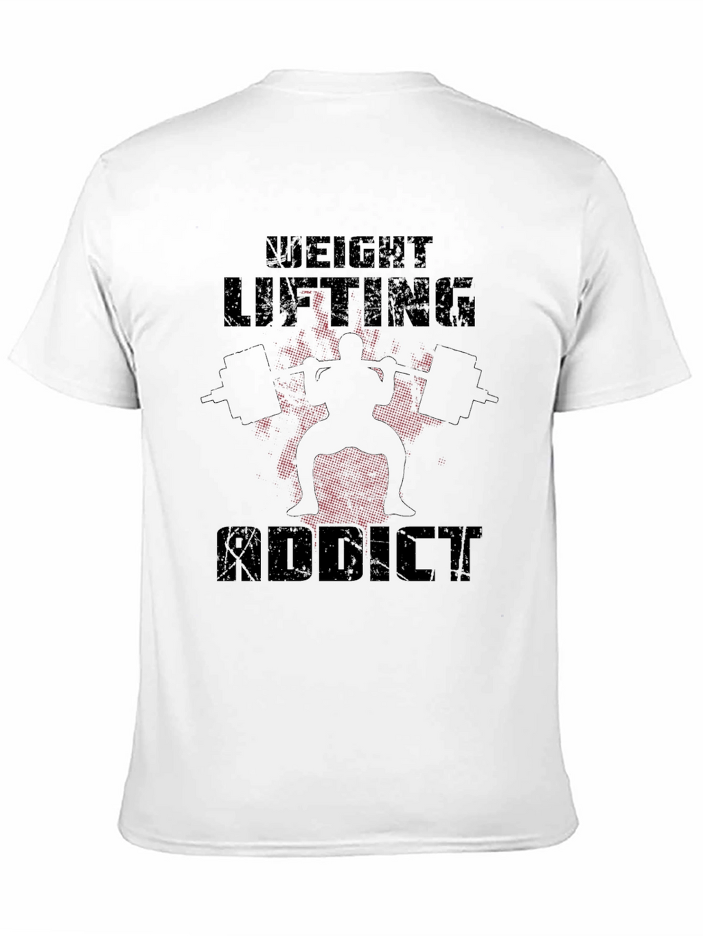 Weight Lifting Addict Black Graphic T-Shirt