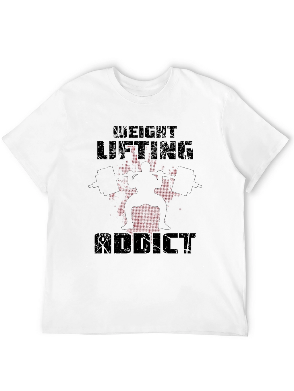 Weight Lifting Addict Black Graphic T-Shirt